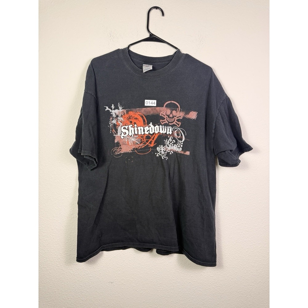 Vintage‎ Shinedown T-Shirt Mens XL Y2K 2005 Gun Dad Rock Band Tee Grunge